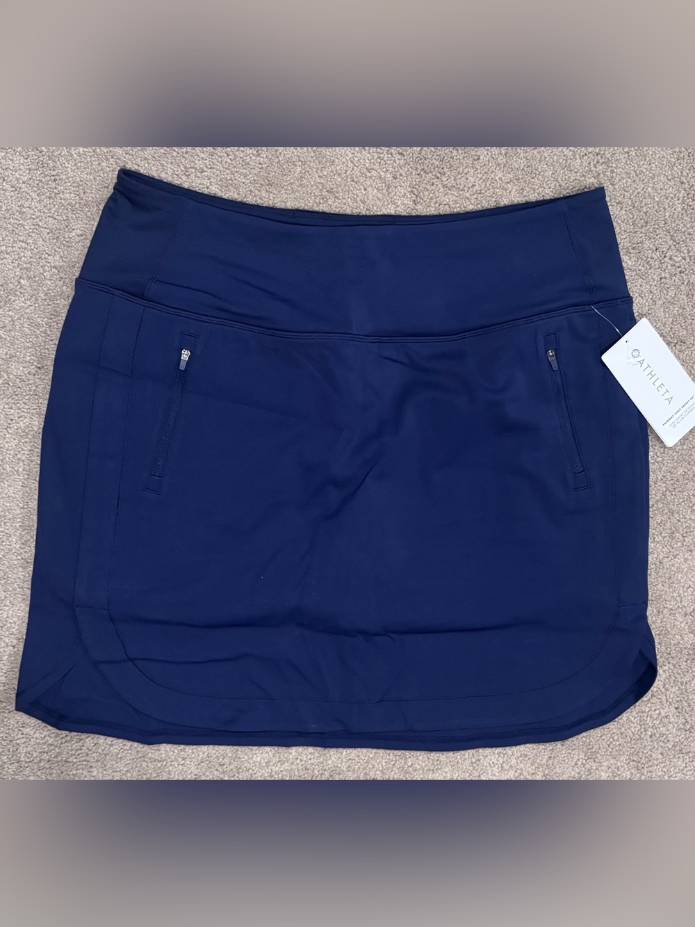 BRAND NEW WITH TAGS - Athleta Navy Active Skort with Zip Pockets